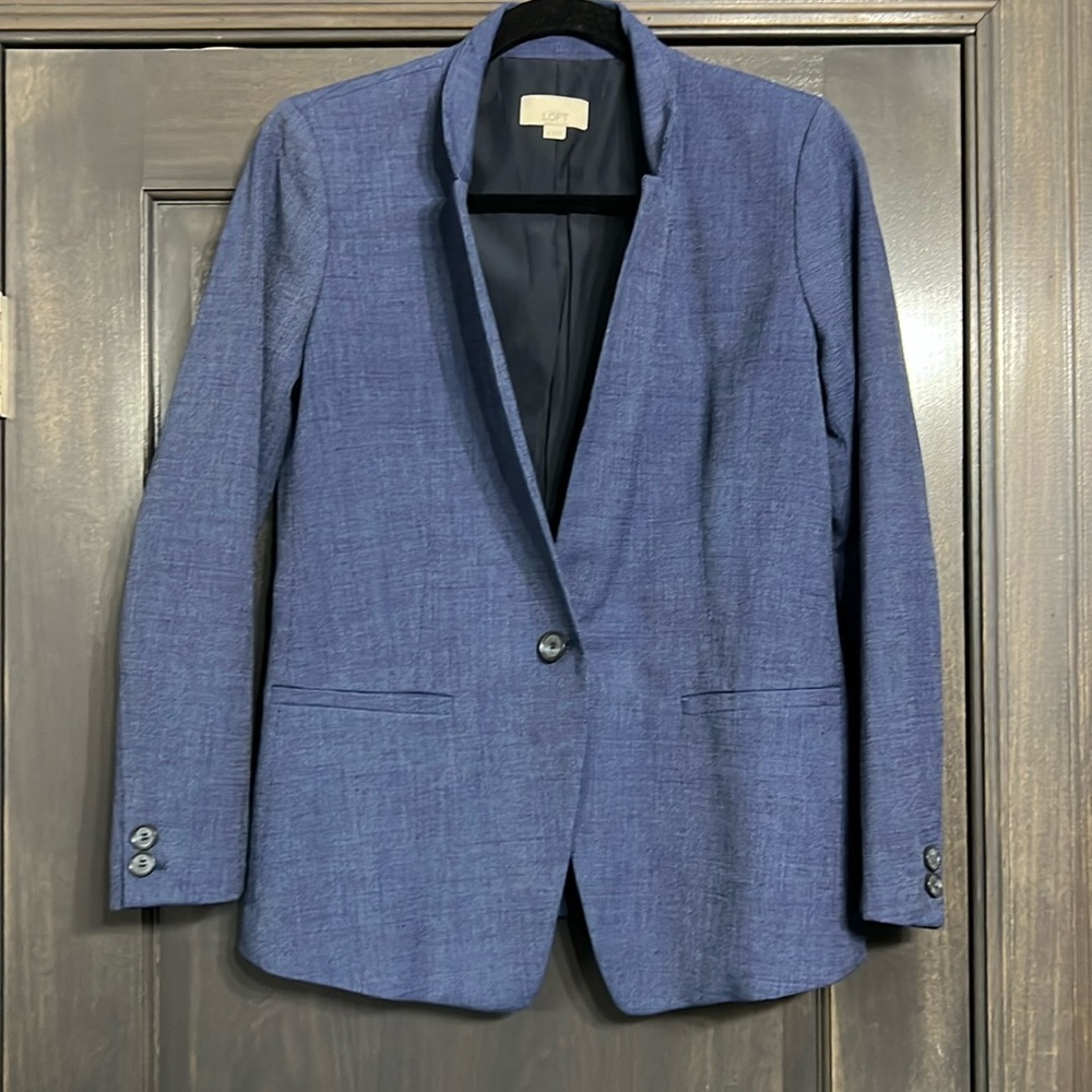 LOFT Blue Blazer Size 4
